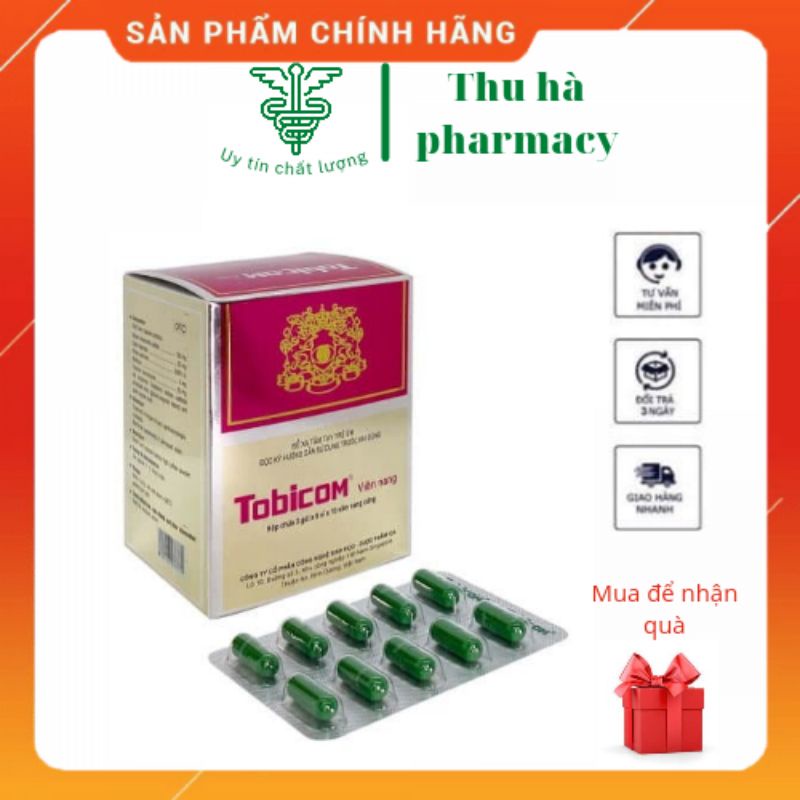 TOBICOM - Viên uống sáng mắt, giảm mỏi mắt, khô mắt, giúp tăng cường thị lực (Hộp 180 viên)