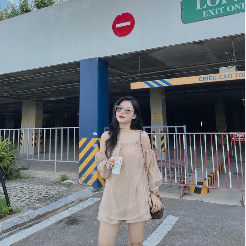 Pass set lụa tơ Thiênn Lý size S màu be - Set Thiennly