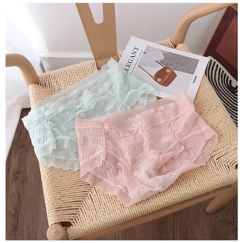 Quần lót nữ đúc su LYMIA nhún 2 lớp siêu mềm mịn thông hơi thoáng khí tone màu pastel cao cấp 676