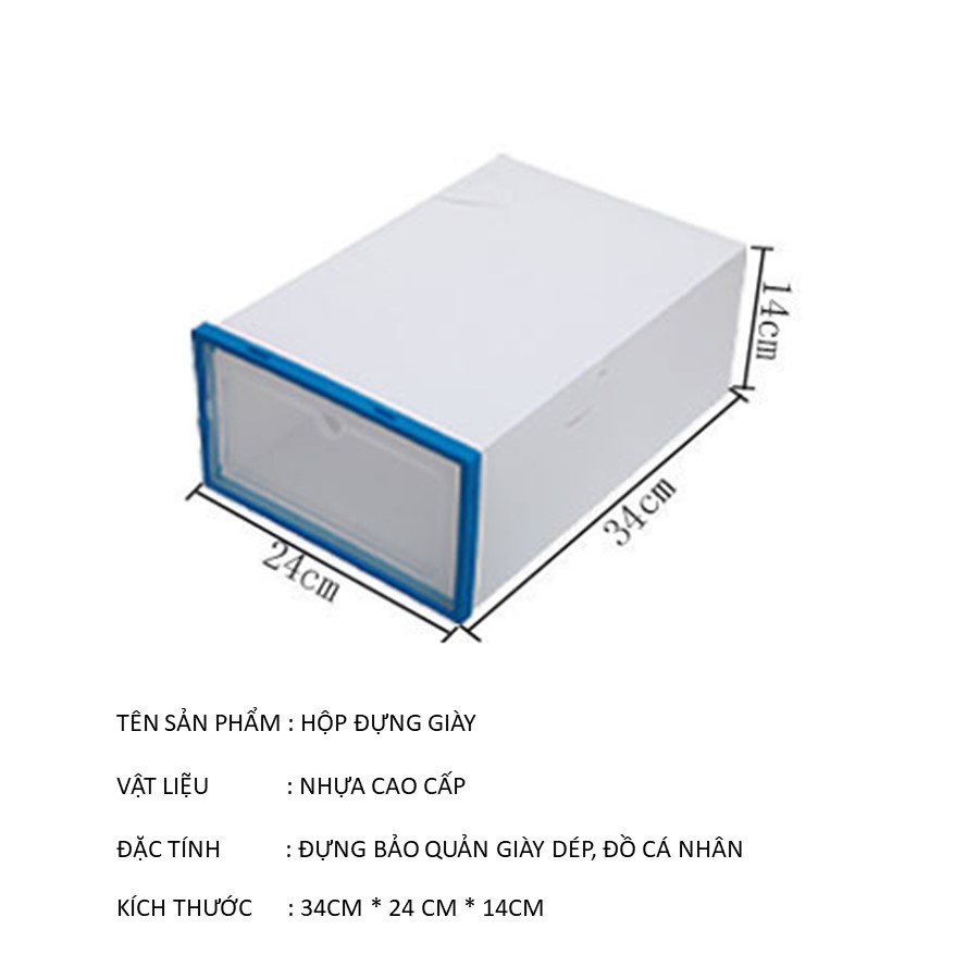 Hộp đựng giày nhựa cứng trong suốt Lắp Ráp Thông Minh