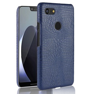 For Google Pixel 3 Case Crocodile Pattern Skin Hard Cover