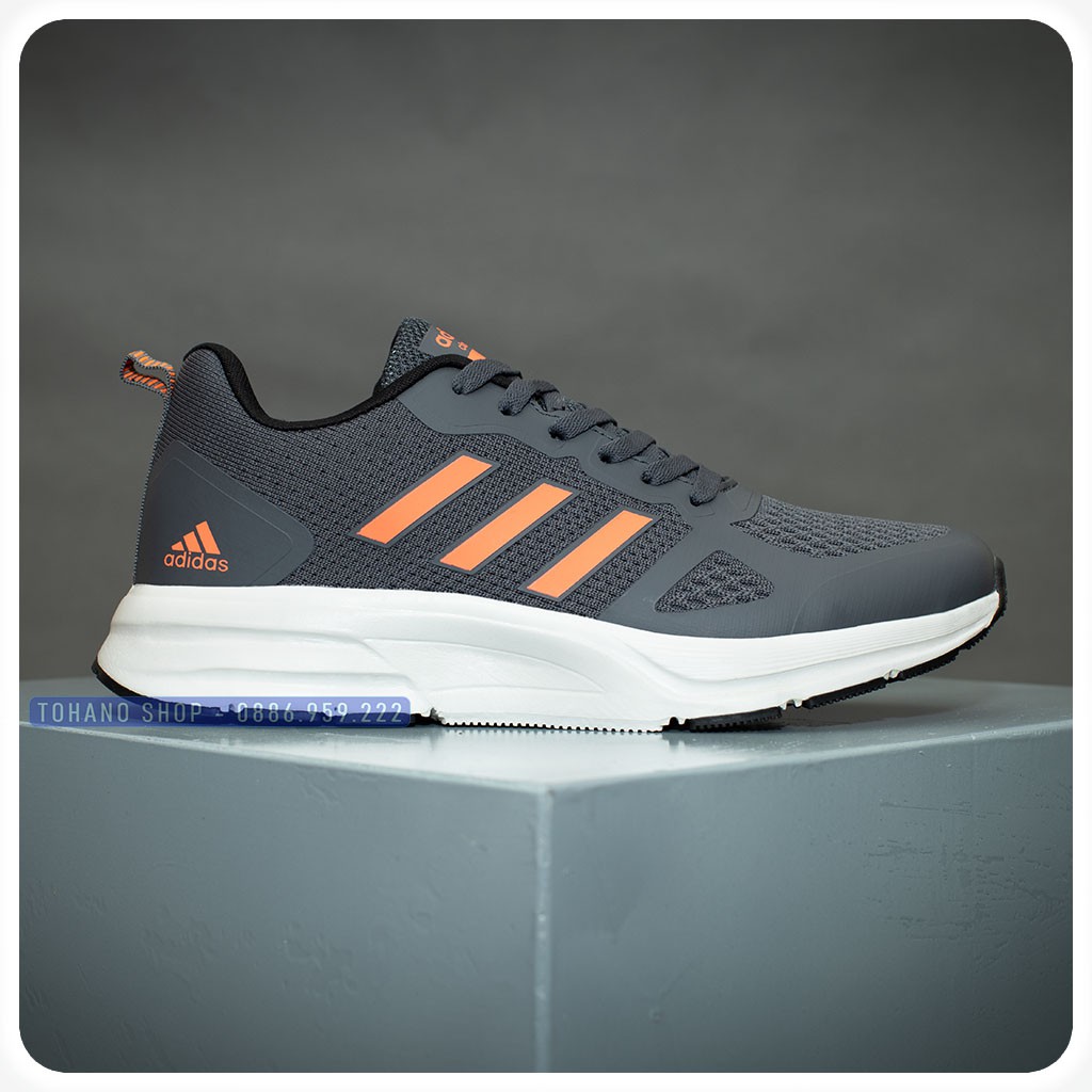 Giày Sneaker Nam Giày Thể Thao Nam D62 Màu Ghi Đậm