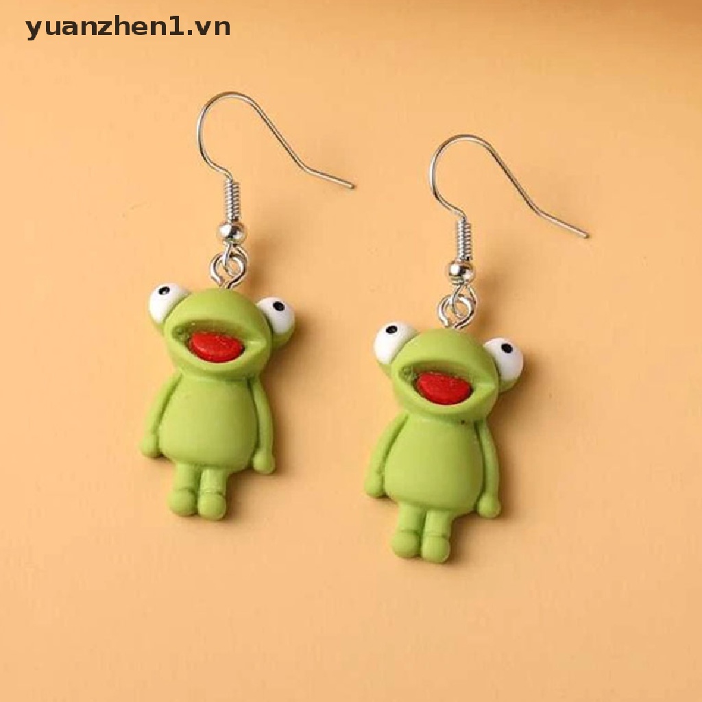 Bông Tai Hình Chú Ếch Xanh Dễ Thương