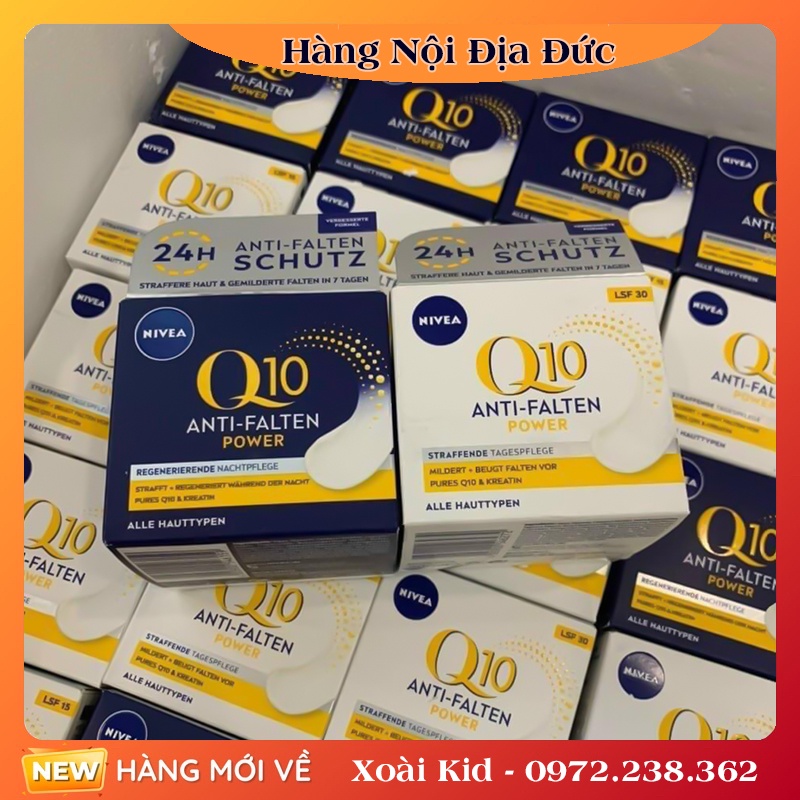 Kem dưỡng da Nivea Q10 power Mẫu mới giảm nếp nhăn, chống lão hóa,dưỡng trắng của Đức -DATE MỚI ĐỦ BILL