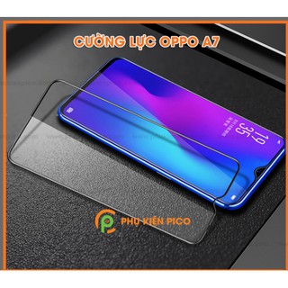 Dán kính cường lực full màn hình 5D OPPO A7 phủ màu Tặng ốp dẻo silicon