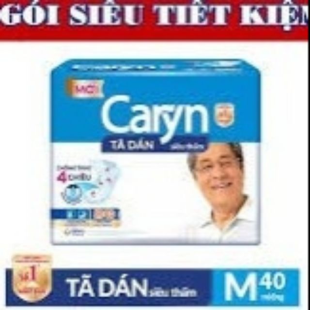 Tã dán Siêu thấm Caryn M - 40 miếng ( mua tối đa 2 gói )