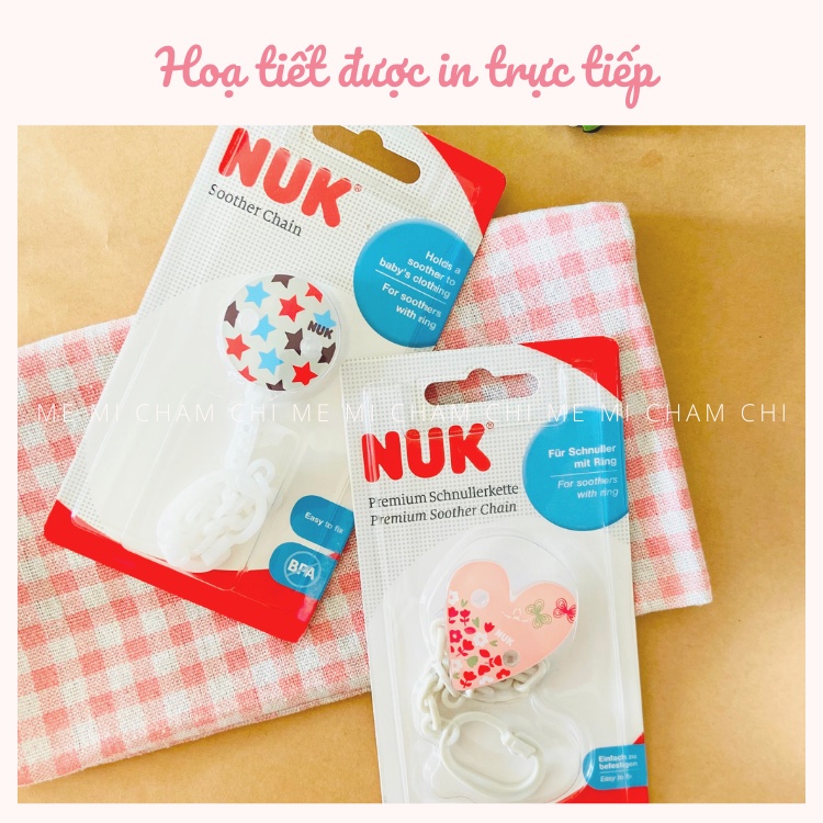Dây Đeo Ti Giả Nhựa Nuk An Toàn Cho Bé Giúp Giữ Ti Giả Không Bị Rơi Bẩn