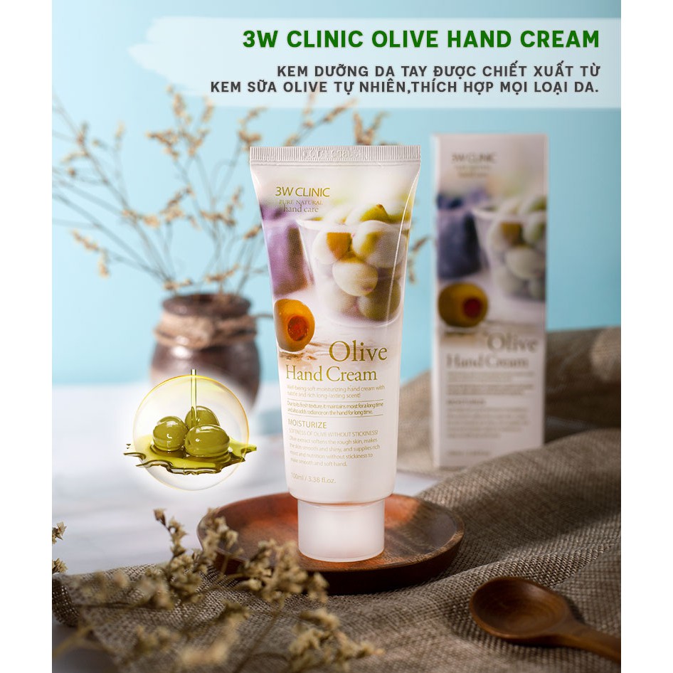 [CHÍNH HÃNG] Kem Dưỡng Ẩm Cho Da Tay 3W CLINIC Hand Cream 100ml | BigBuy360 - bigbuy360.vn