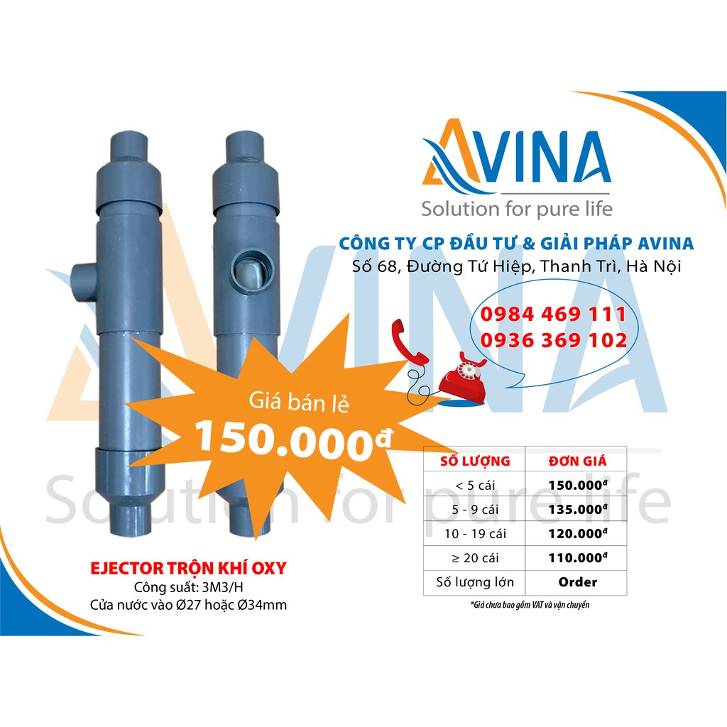 BỘ SỤC KHÍ OXY XỬ LÝ NƯỚC NHIỄM PHÈN - AVINA