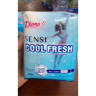 [Rẻ vô địch] Gói 8 Miếng Băng Vệ Sinh Diana Cool Fresh Siêu Mỏng