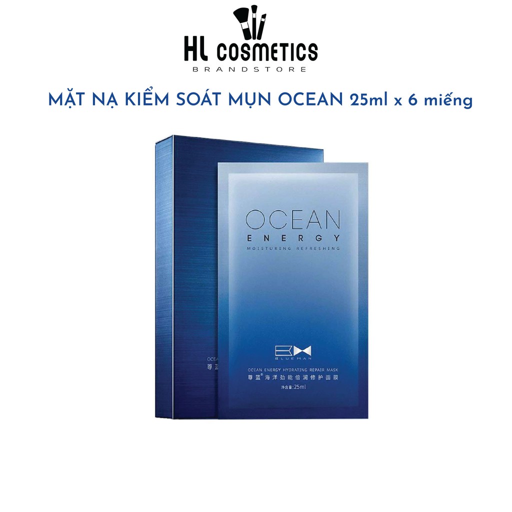 Mặt Nạ Dưỡng Da Cho Nam Ocean BLUEMAN Chính Hãng Cấp Ẩm, Se Khít Lỗ Chân Lông 25ml x 6 miếng ZL15020550