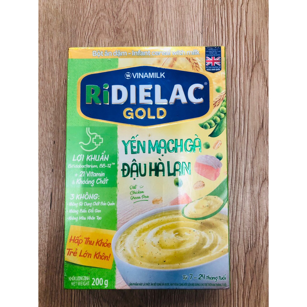 Bột ăn dặm RIDIELAC Vinamilk Đủ Vị ( hộp giấy 200g )
