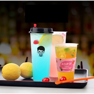 100 ly nhựa cốc nhựa nắp tim loại mỏng (ly trơn)