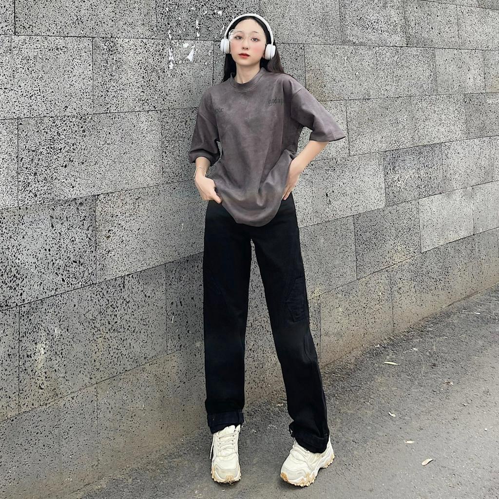 Áo Thun Form Rộng Nam Nữ PUPO Vải Da Lộn Phong Cách Ulzzang - Tuni Store