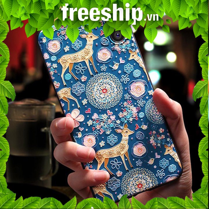 Ốp iphone hình hươu ốp cho iphone 7 8 plus 6 6s x xs xr xs max a01k