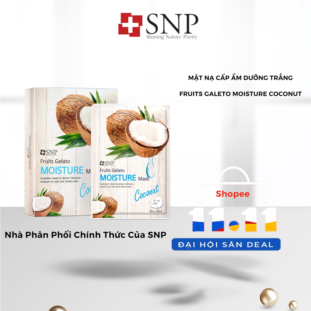 Miếng Mặt Nạ Dưỡng Da Trắng Sáng Trái cây, SNP Fruits Gelato Mask