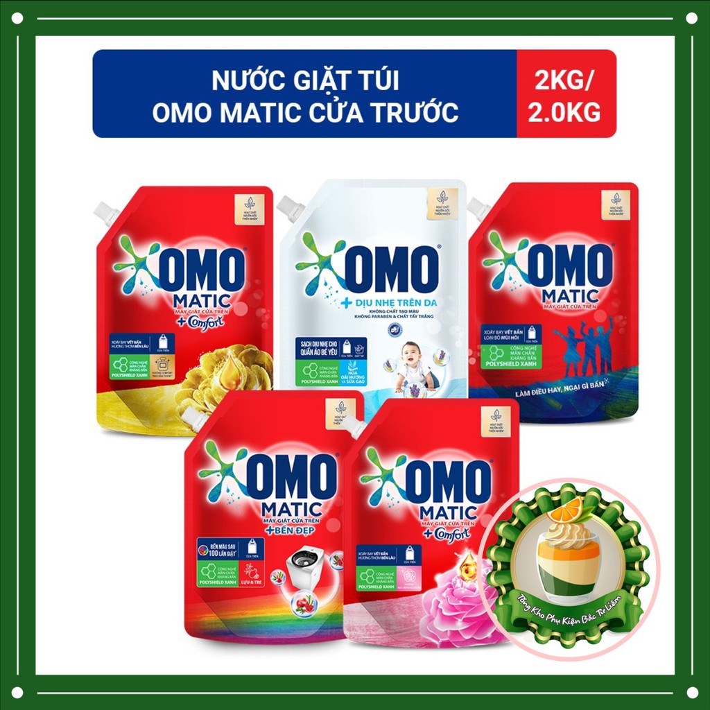 Nước Giặt OMO Matic (2.0kg/2.2kg) Túi Nước Giặt OMO Các Loại