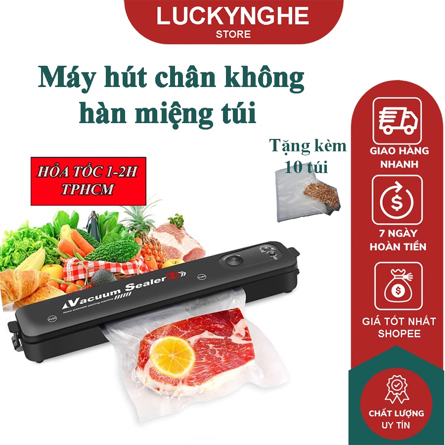 Máy hút chân không thực phẩm VACUUM SEALER Z(kèm 10 túi)