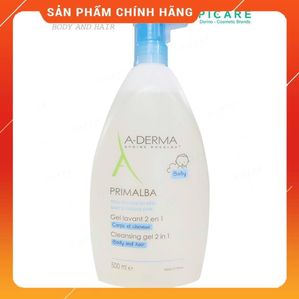 A-Derma Nước vệ sinh dịu nhẹ dành cho em bé Primalba Gentle Cleansing Water 500ml