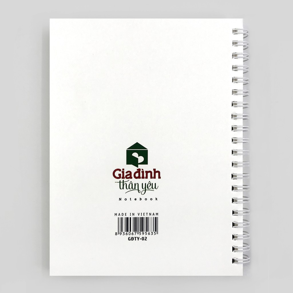 Sổ Tay/Notebook: Gia Đình Thân Yêu - Hạnh Phúc Của Con Là Được Nhìn Thấy Nụ Cười Của Mẹ (Gáy Lò Xo)