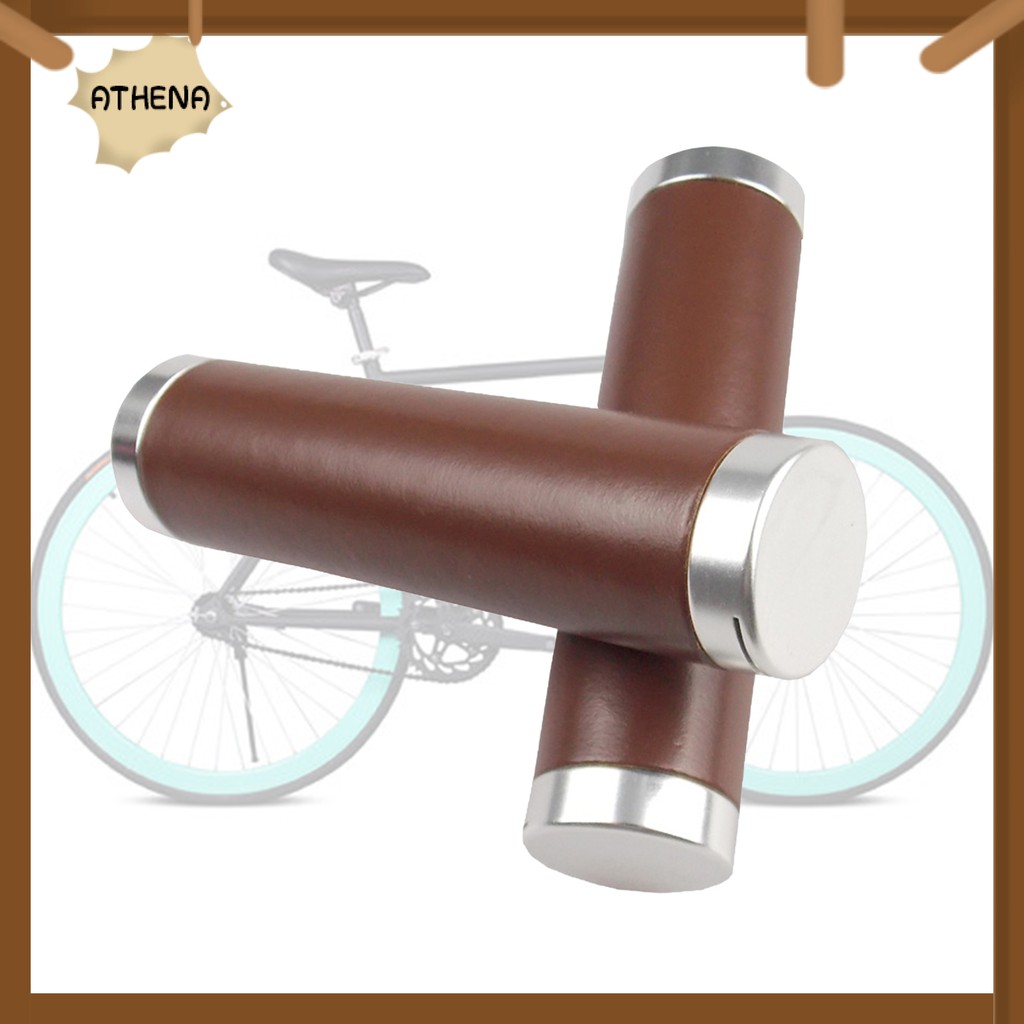 1 Cặp Vỏ Bọc Tay Lái Xe Đạp Leo Núi Giả Da Kiểu Vintage