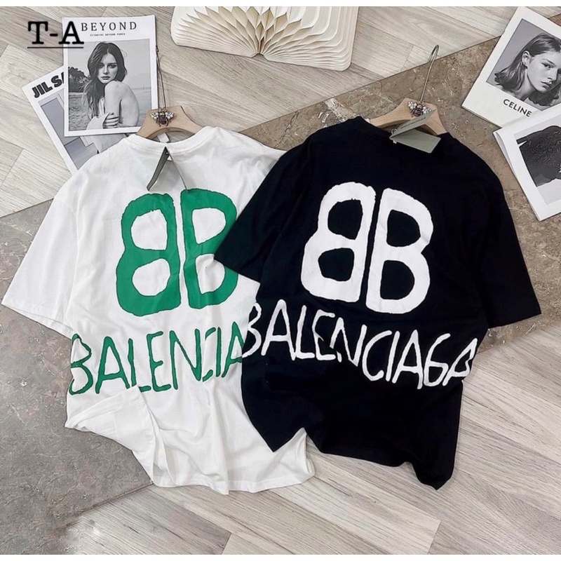 Áo phông cộc tay balen thời trang đôi, Áo cổ tròn có hoạ tiết phong cách hàn quốc cotton btshop từ 45 đến 75 kg