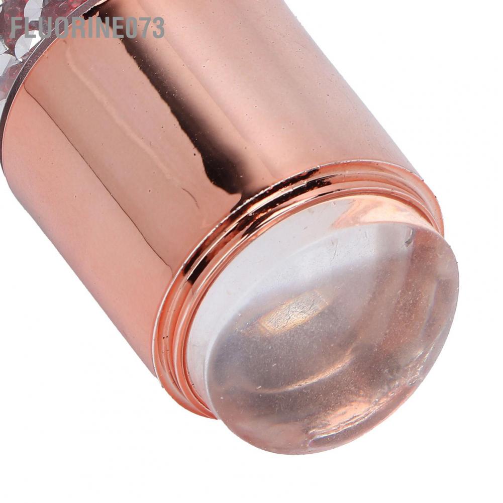 [Hàng mới về] Con dấu và tấm dập trang trí móng tay 2 đầu bằng silicone