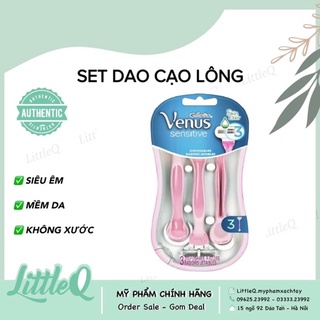 Set dao cạo lông cho nữ Gillette Sensitive Venus Spa   - Hàng chính hãng đủ bill