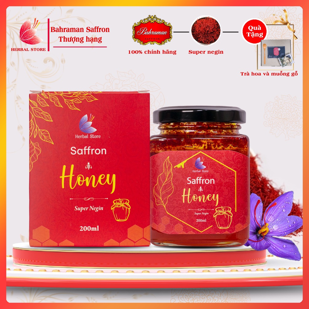 Saffron ngâm mật ong, nhụy hoa nghệ tây ngâm mật ong chính hãng Bahraman