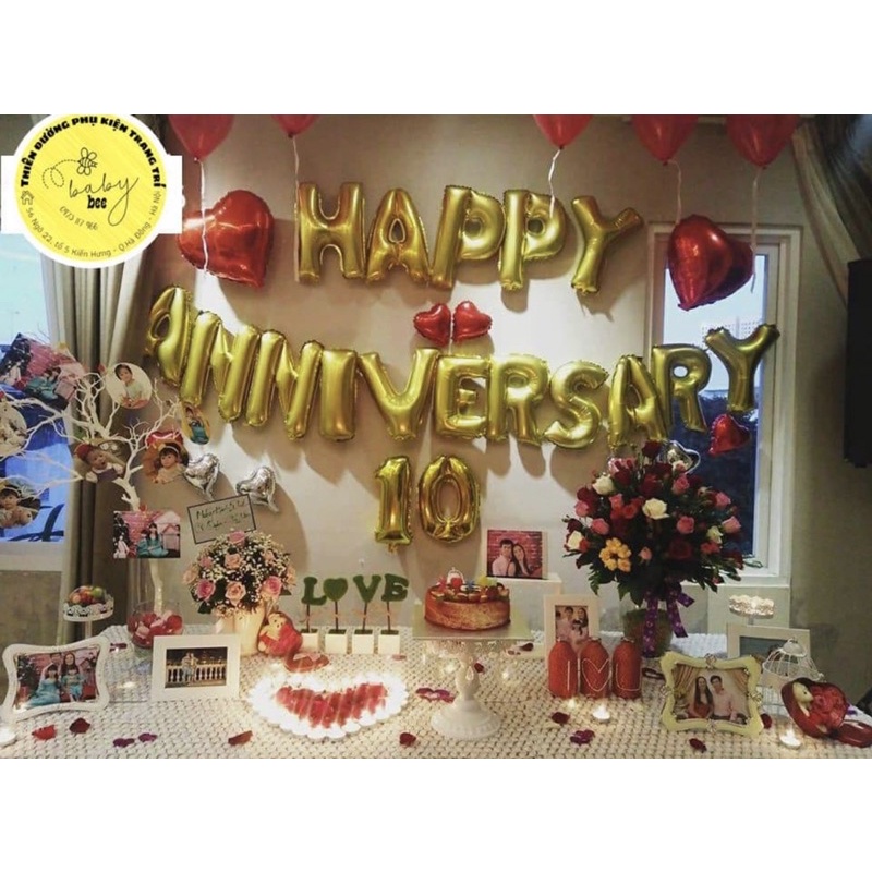 Set Bóng Trang Trí Kỷ Niệm Ngày Cưới, Ngày Đặc Biệt