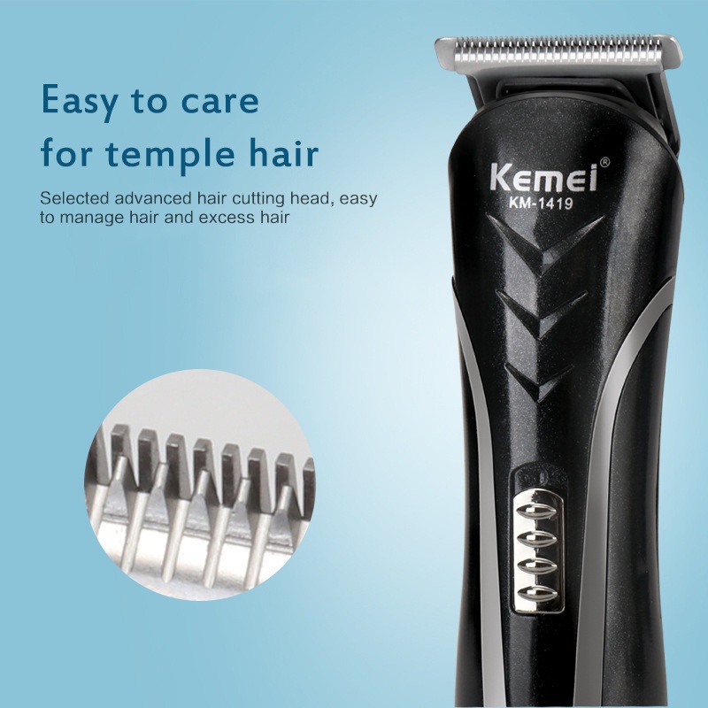 Kemei All 3in1 Sạc Tóc Cho Nam Chống Nước Không Dây Điện Râu Mũi Tai Máy Cạo Râu Tóc Okase