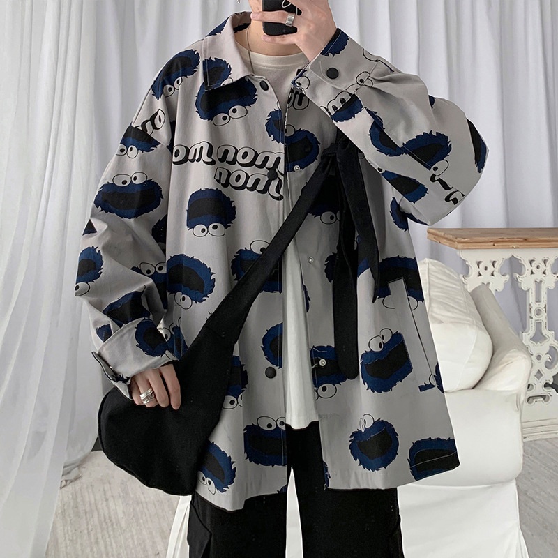 Áo khoác blazer in họa tiết phong cách Hàn Quốc cho cặp đôi cỡ M-2XL