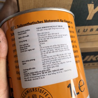 Nhớt Yuko nhập khẩu Đức cho xe máy