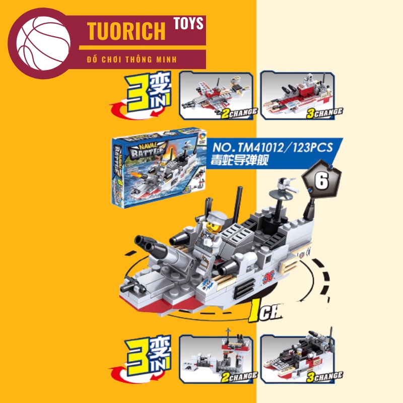 [1000 Chi Tiết] Bộ đồ chơi lắp ráp xếp hình Lego Tàu Chiến Hạm, máy bay chiến đấu, Lego Thuyền bảo vệ bờ biển, đồ chơi L