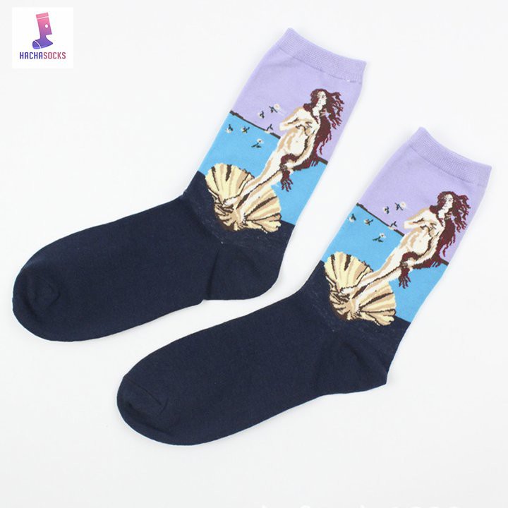 Tất Vớ In Tranh Độc Đáo Vải Đẹp Chất Lượng Cao