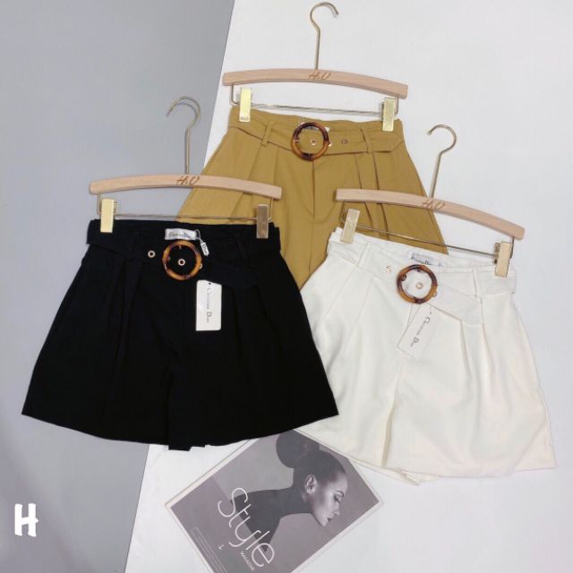 Quần sooc vải đai khuy tròn hàng QCL1