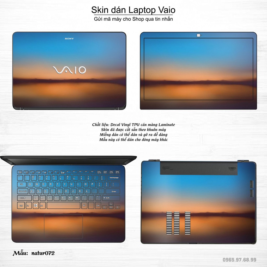 Skin dán Laptop Sony Vaio in hình thiên nhiên nhiều mẫu 3 (inbox mã máy cho Shop)