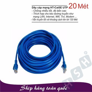 Cáp mạng (Lan) 20 mét đúc sẵn 2 đầu (xanh)