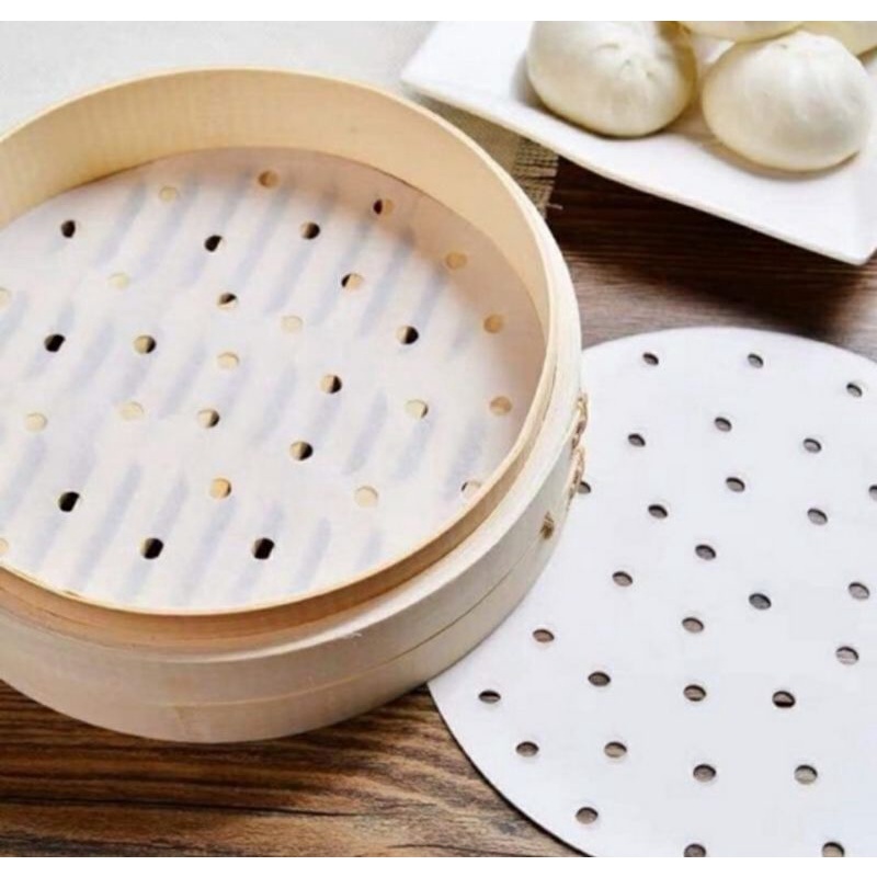 Túi 100 Giấy Nến Đục Lỗ Lót Nồi Chiên Ko Dầu