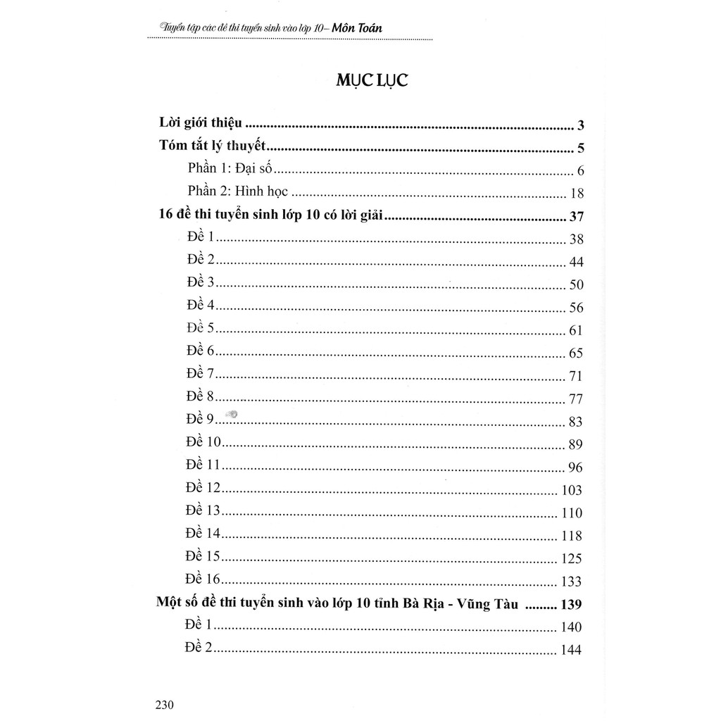 Sách - Tuyển Tập Các Đề Thi Tuyển Sinh Vào Lớp 10 Môn Toán