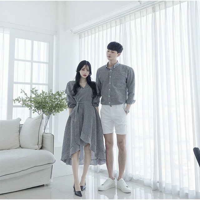 Đồ đôi nam nữ, set váy áo đôi thiết kế phong cách Hàn Quốc(có ảnh thật)