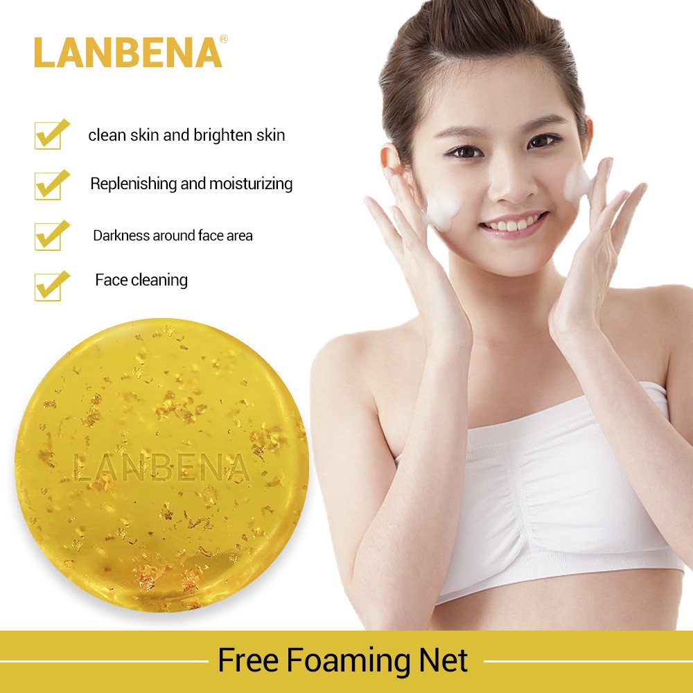 Xà Phòng Làm Trắng Da Tinh Chất Vàng 24K Lanbena 40g