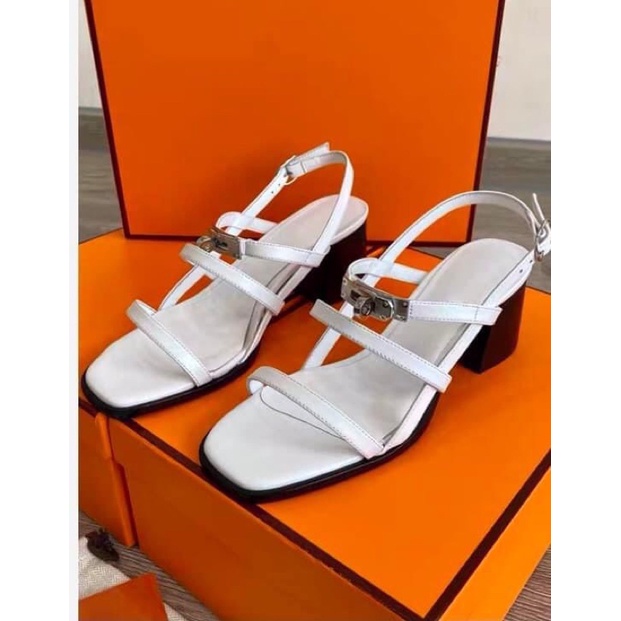 Sandal cao gót Hm 3 quai ngang 5p fullbox