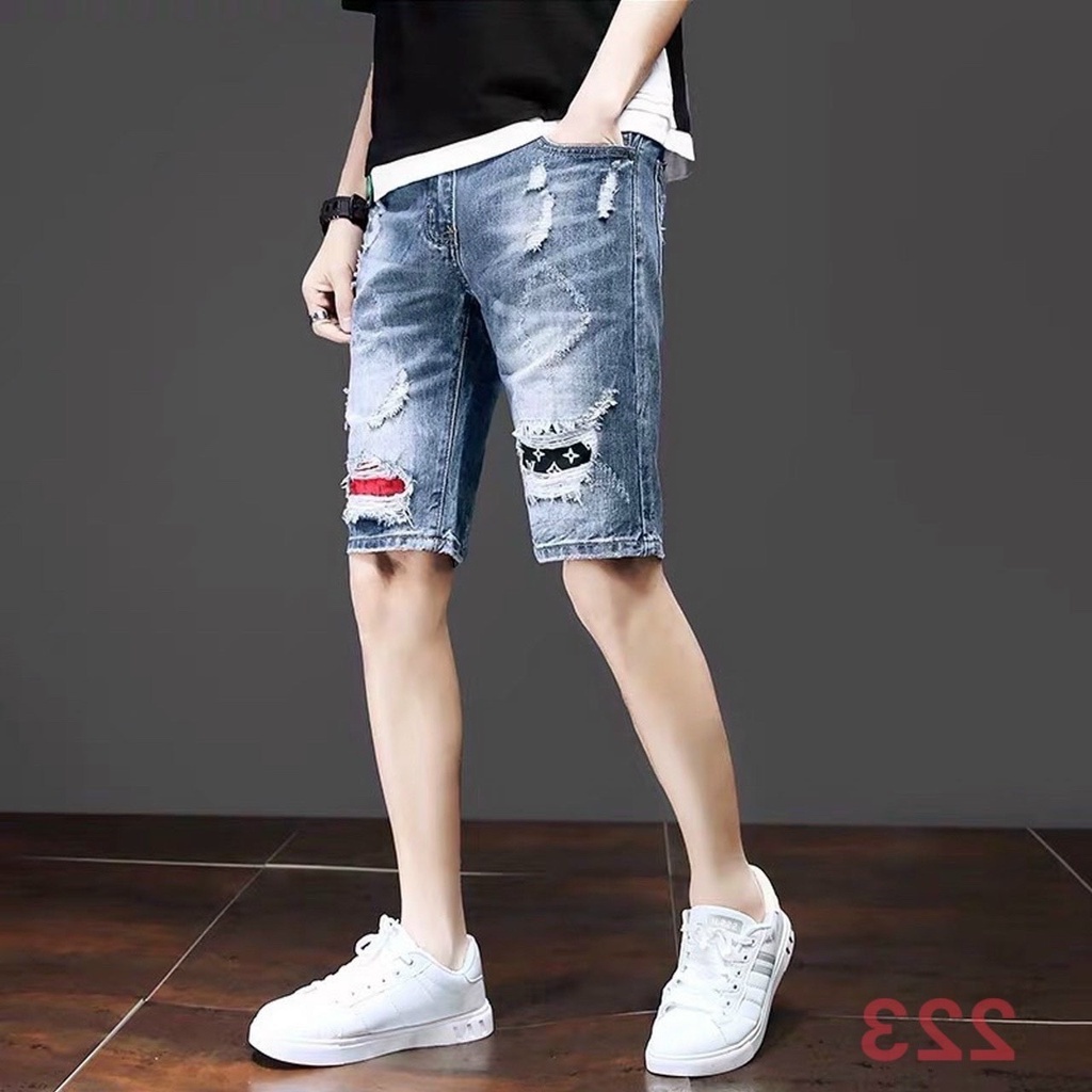 Quần short jean nam rách cao cấp - chất liệu Denim, co dãn tốt - Thời Trang Nam Nữ Gemini KV223