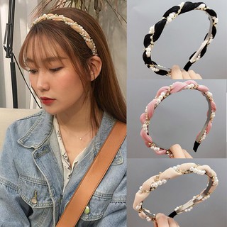 Băng Đô Cài Tóc Đính Ngọc Trai Dễ Thương Phong Cách Hàn Quốc