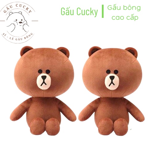 ⚡️CHỈ TỪ 39K⚡️Gấu bông Line Brown Cao Cấp Cao 1m4 Màu Nâu, Vải cao cấp, mềm mịn, không xù lông, rất an toàn với sức khỏe