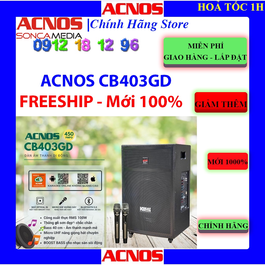 Loa Karaoke Di Động Bluetooth ACNOS CB403GD