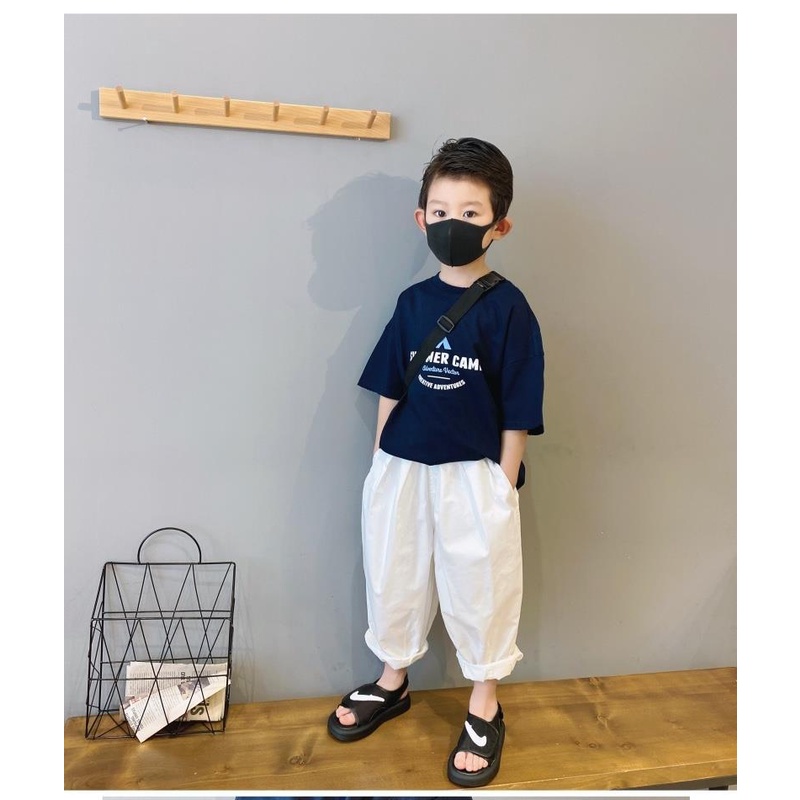 [Babycat] Hàng Có Sẵn Quần Harem Dài Đến Mắt Cá Chân Phong Cách Nhật Hàn Nhật Bản Thời Trang Mùa Hè Màu Trắng Dành Cho Bé Trai 2022