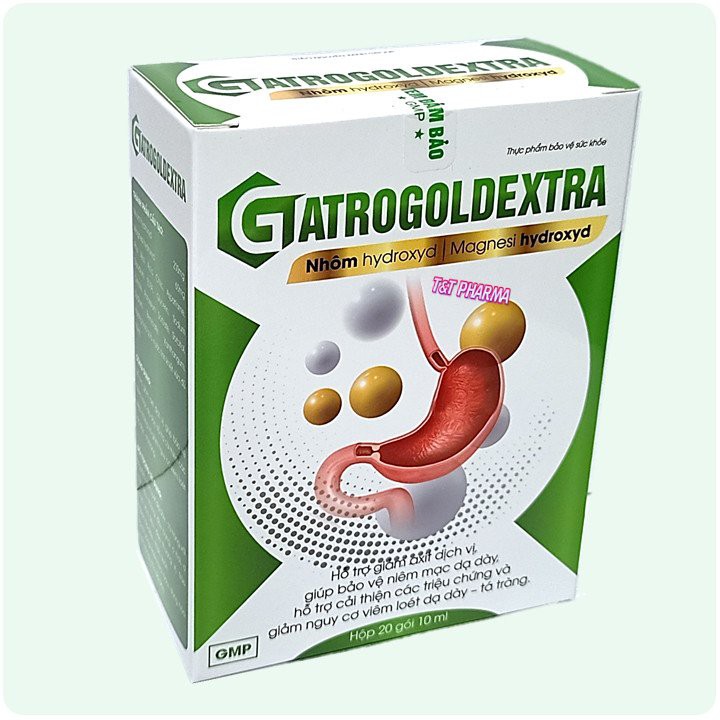 Gel giảm đau dạ dày Gatrogold Extra, Giảm Trào Ngược Dạ Dày, Giảm Axit Dịch Vị - Màu Xanh