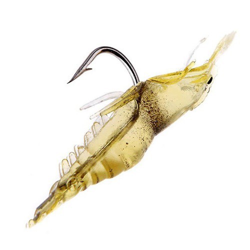 Mồi câu lure tôm giả 10 con kích thước 4cm